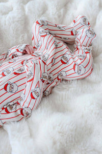 Christmas Bamboo Waffle Zipper Footie | Holly & Jolly