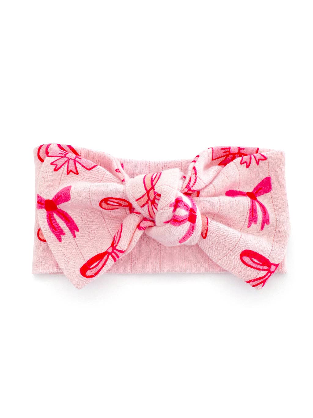 Pink Bows Organic Pointelle Bow