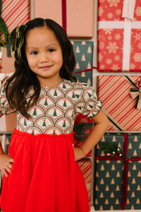 Aura Tulle Dress in Lattice Tree