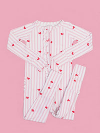SWEETHEART STRIPES DREAM RUFFLE ROMPER