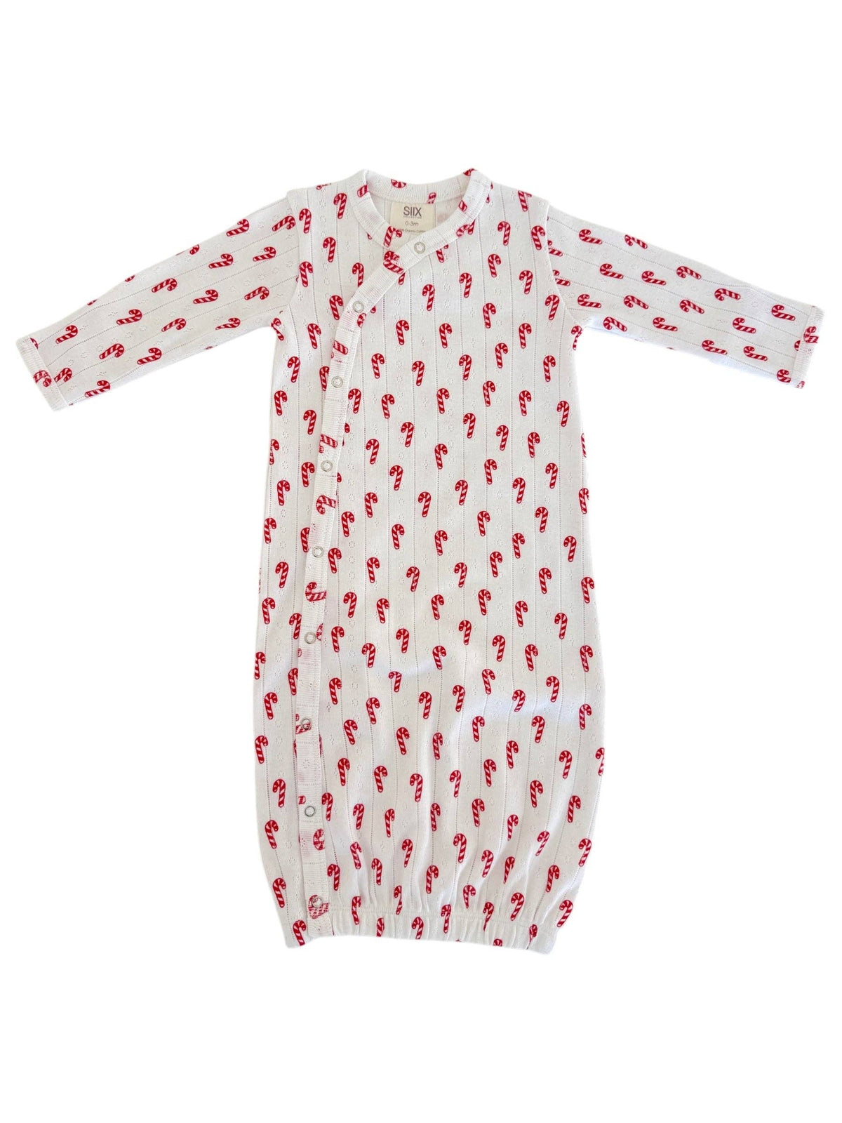Candy Cane Organic Pointelle Gown