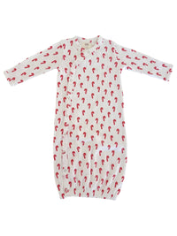 Candy Cane Organic Pointelle Gown