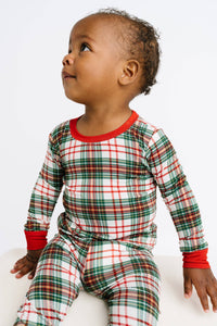 Christmas Plaid Bamboo Set