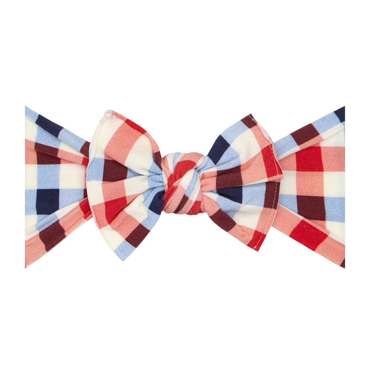 Printed Knot Bow - summertime check