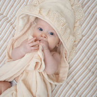 Violet Ruffle Hooded Baby Bath Towel