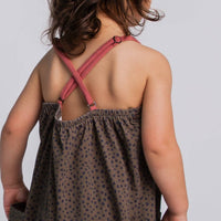 Strappy Jumper - Olive Polka Dot