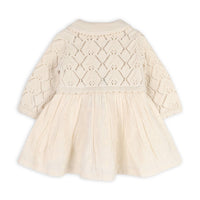 Phoebe Pointelle Knit Sweater Baby Dress (Organic Cotton)