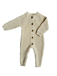 Classic Chunky Knit Jumpsuit French Cream