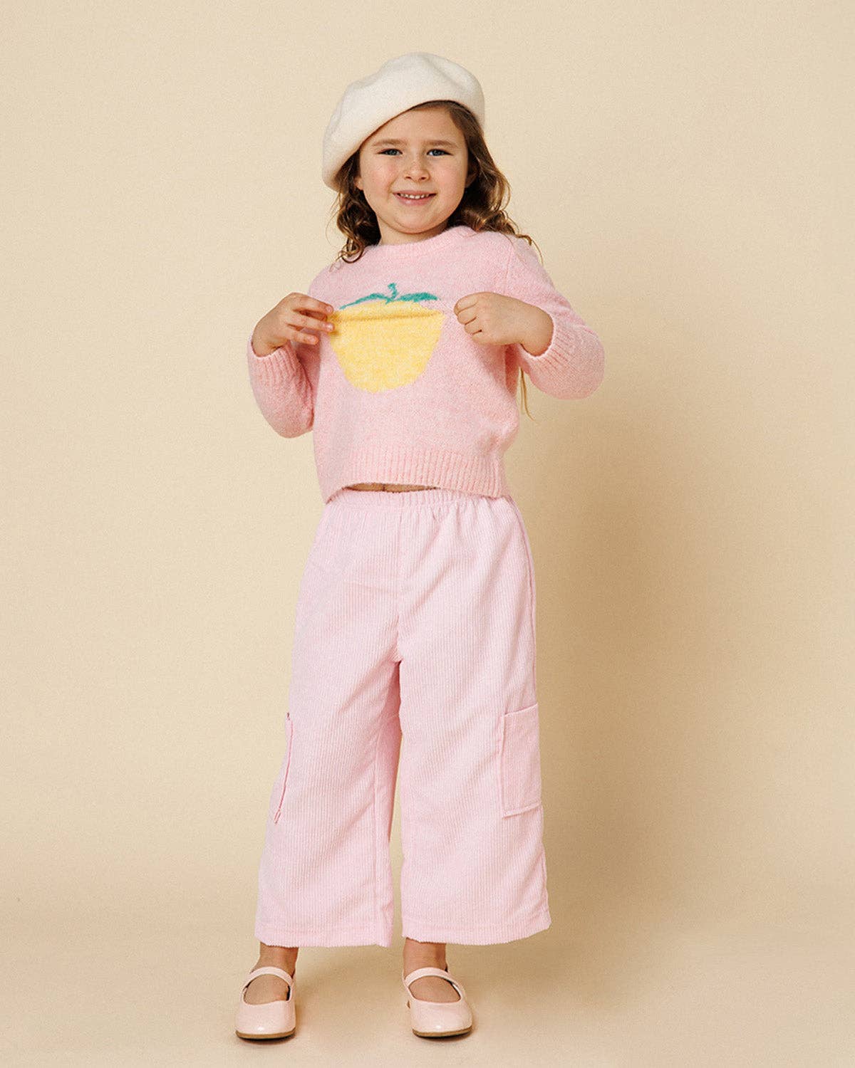 Corduroy Wide Pants - Pink