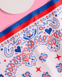 Americana Cowgirl Bandana 27 Inch | Pink Western Rodeo