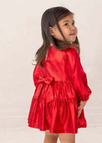 Ruby Red Teired Dress