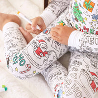 Colorable Two Piece Pajama Set | Christmas Morning
