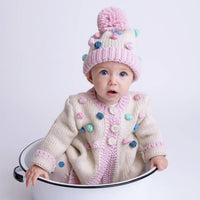 Pastel Popcorn Beanie Hat