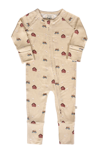 Modal Convertible Footy Pajamas in Farm
