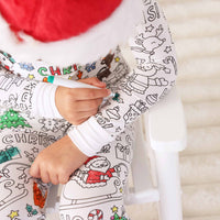 Colorable Two Piece Pajama Set | Christmas Morning