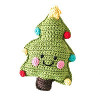 Christmas Tree Rattle – Handmade Organic Cotton Baby Toy