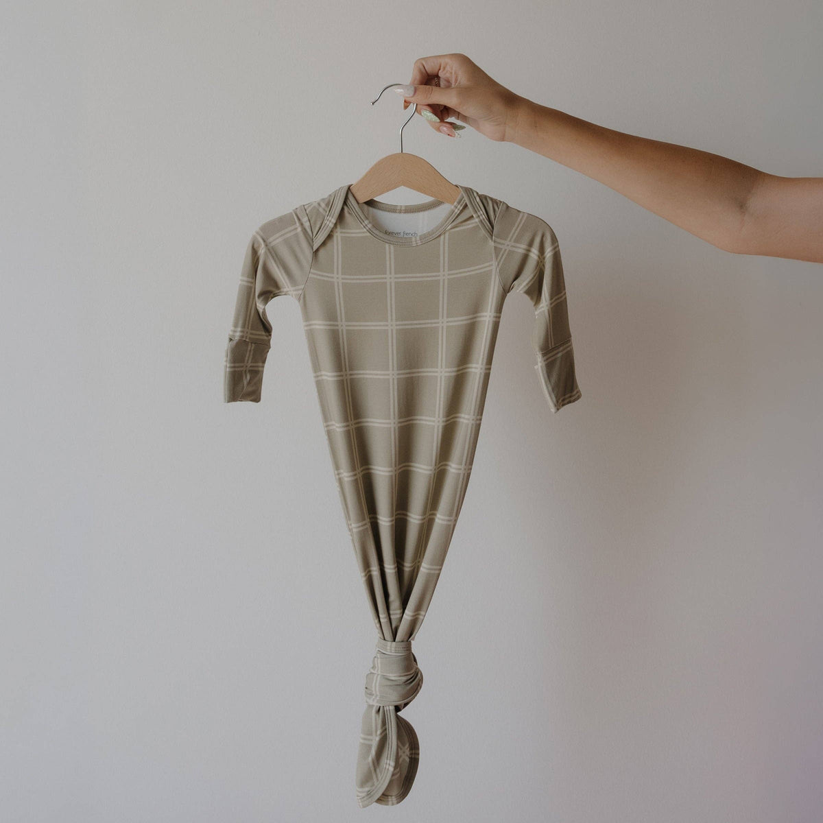 Bamboo Knotted Gown | Linen Grid