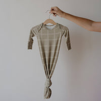 Bamboo Knotted Gown | Linen Grid