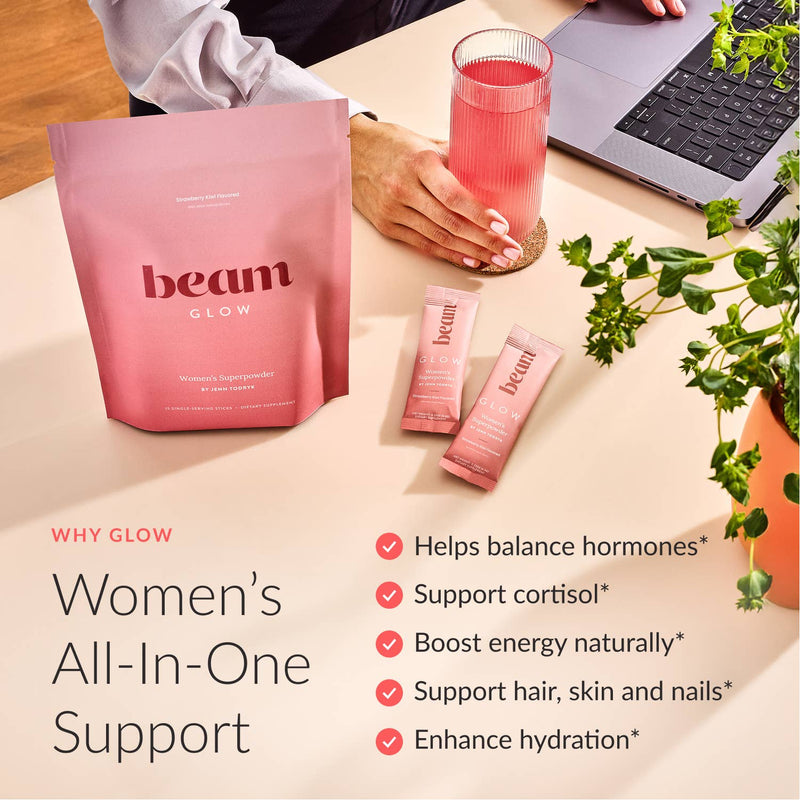 Beam Glow - Strawberry Kiwi (15 Servings) stick packs