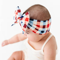 Printed Deb Bow - summertime check