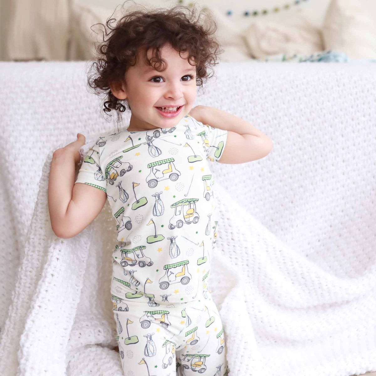 Country Club Cuties Two Piece Pajama Set | Blue