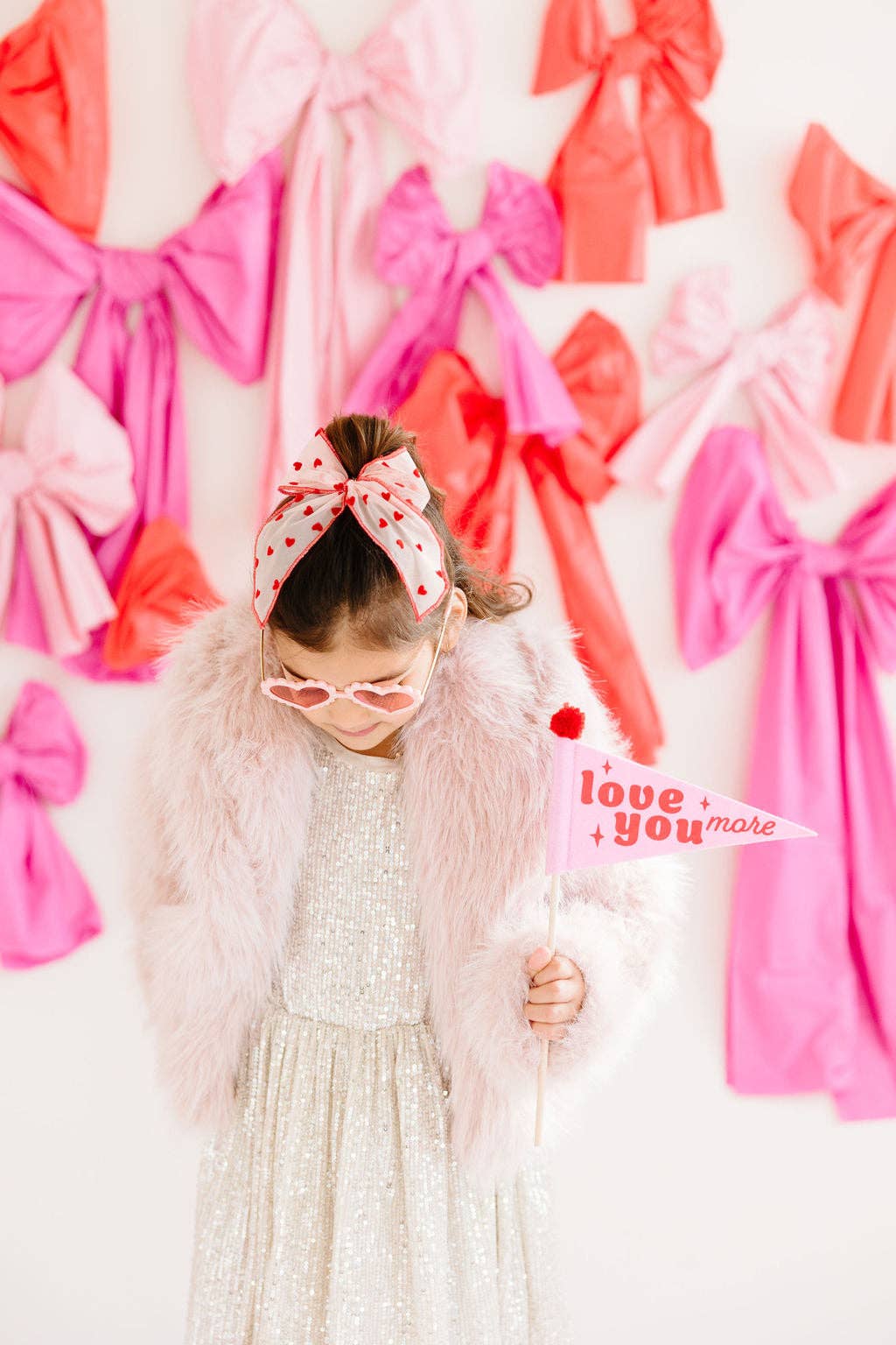 Red Heart Flocked Oversized Bow