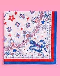 Americana Cowgirl Bandana 27 Inch | Pink Western Rodeo
