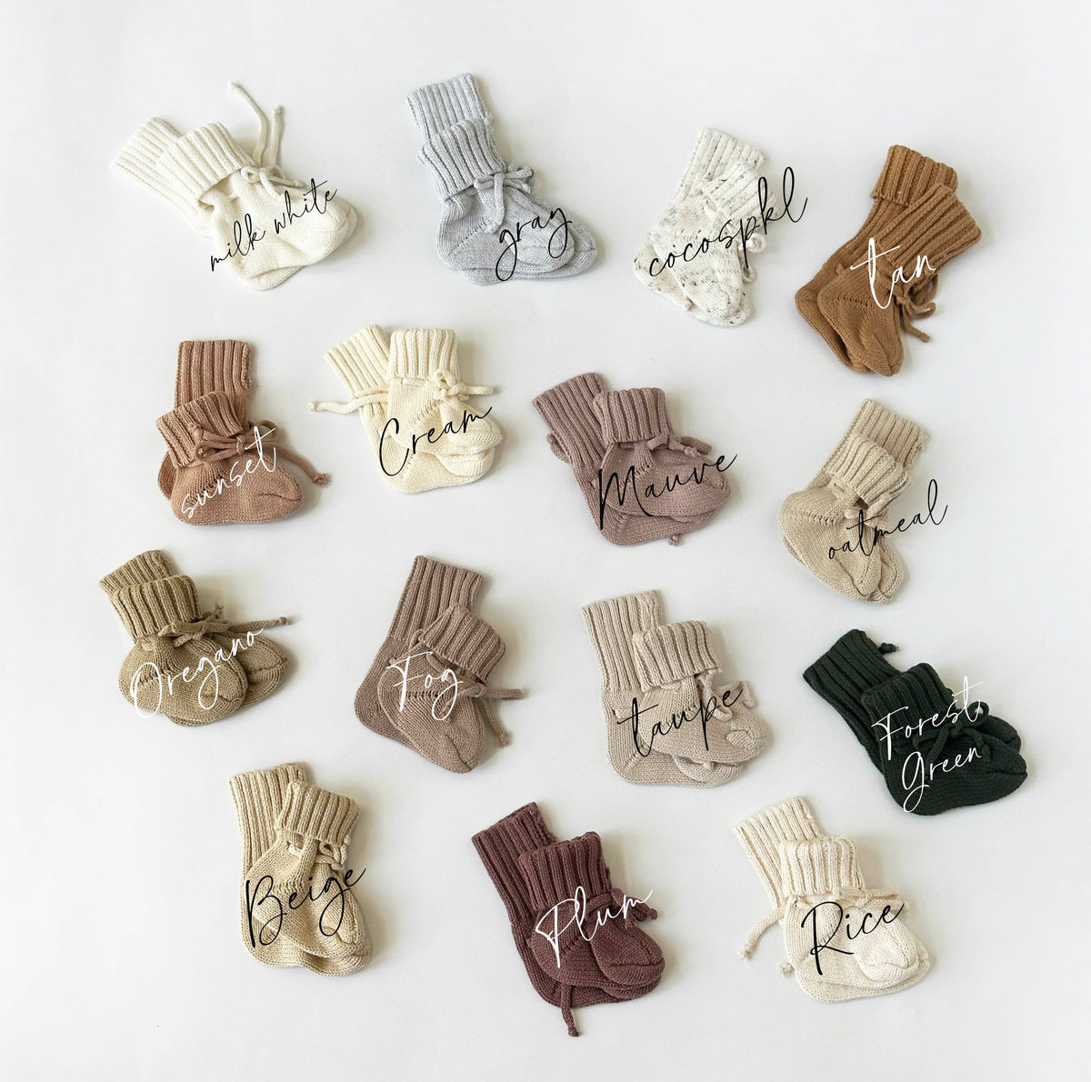 Knitted Booties Socks - Coco Speckle
