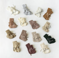 Knitted Booties Socks - Coco Speckle