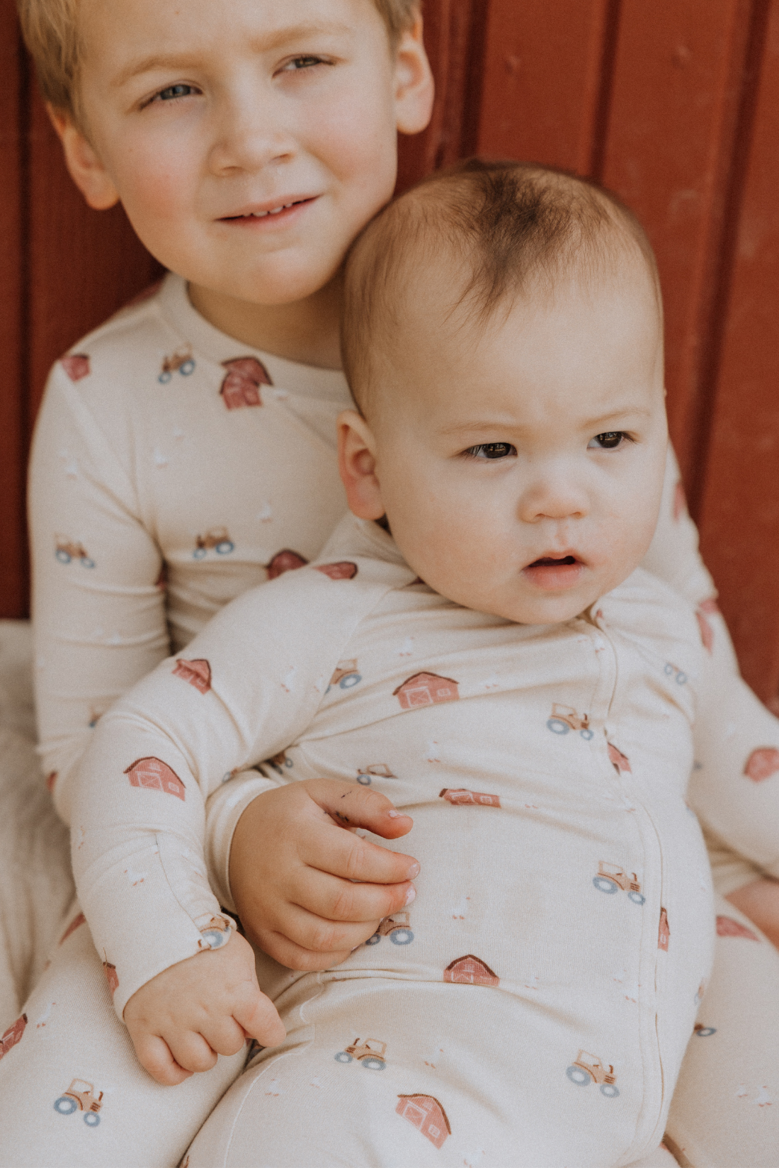 Modal Convertible Footy Pajamas in Farm