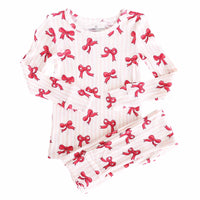 Coquette Christmas Bamboo Waffle Two Piece Pajama Set