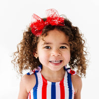 TULLE FAB® Skinny Bow: cherry foil star