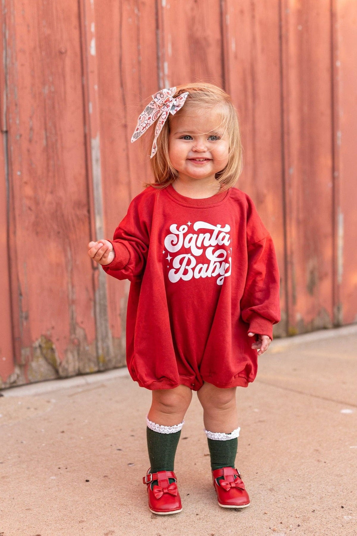 Santa Baby Christmas Sweatshirt Romper