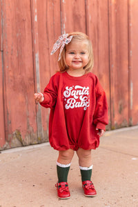 Santa Baby Christmas Sweatshirt Romper