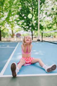 Ashlyn Athletic Skort in Carnation Crinkle