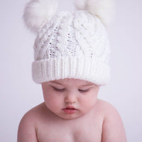 Winter White Fluffer Beanie Hat