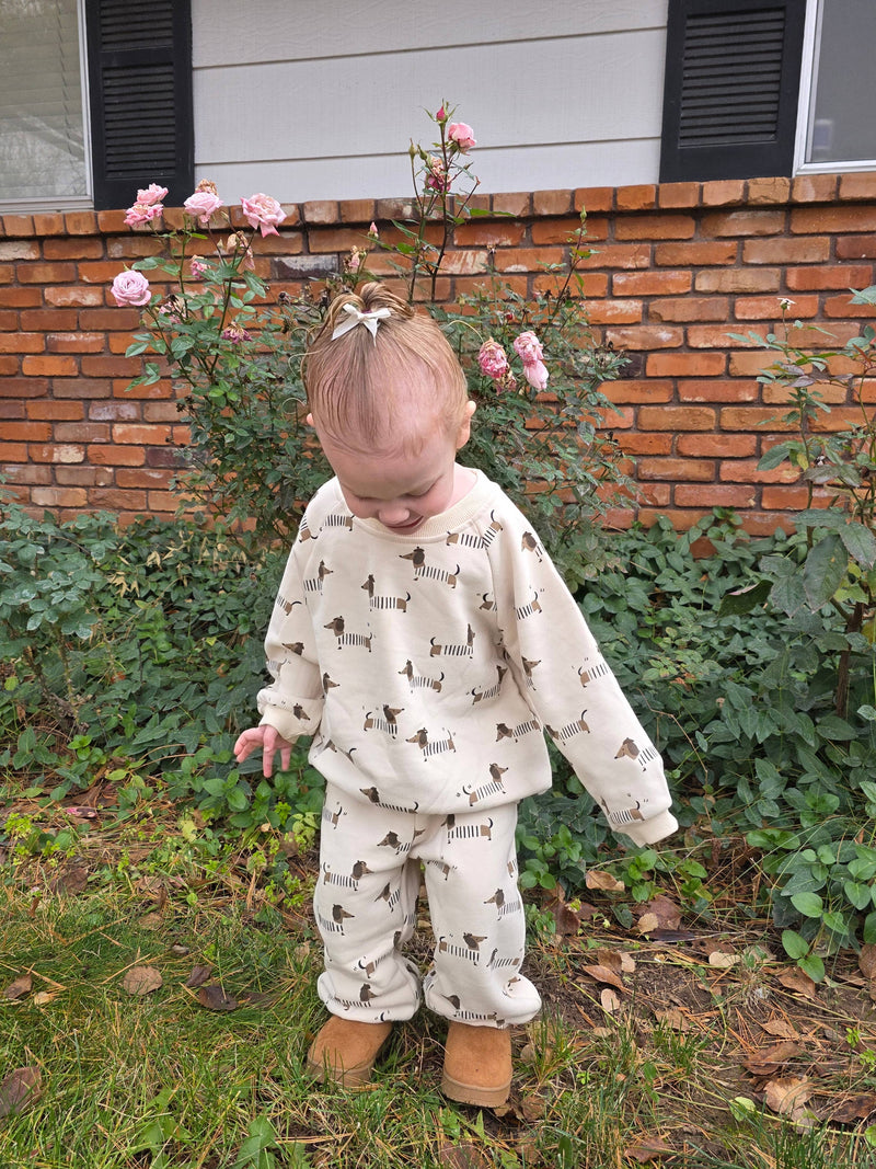 French Puppy Playsuit / 2 Piece Set