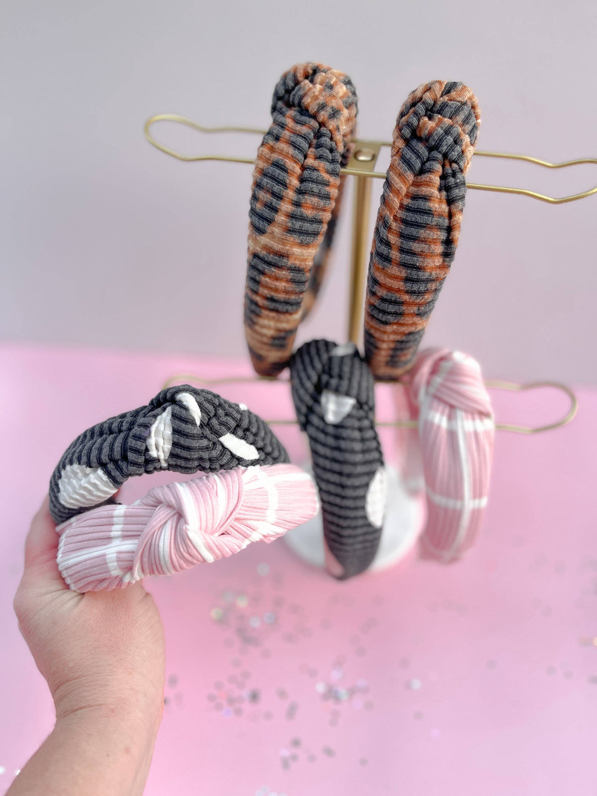 Leopard Ribbed Knotted Headband