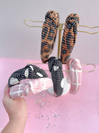 Leopard Ribbed Knotted Headband