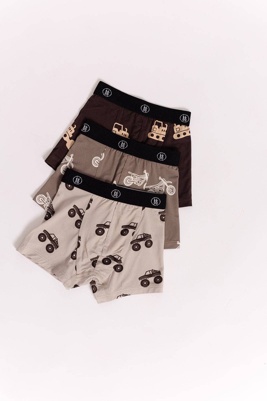 Bamboo Boxers (3 Pack) | Dirt Bike, Bulldozer & Monster Truck