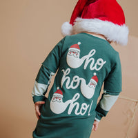 Layered Rag Romper - Ho Ho Ho Green Check