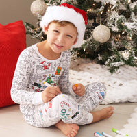 Colorable Two Piece Pajama Set | Christmas Morning