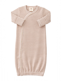 Tan Stripe / Ribbed Gown
