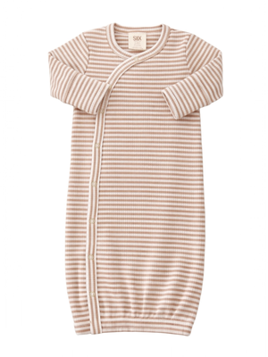 Tan Stripe / Ribbed Gown