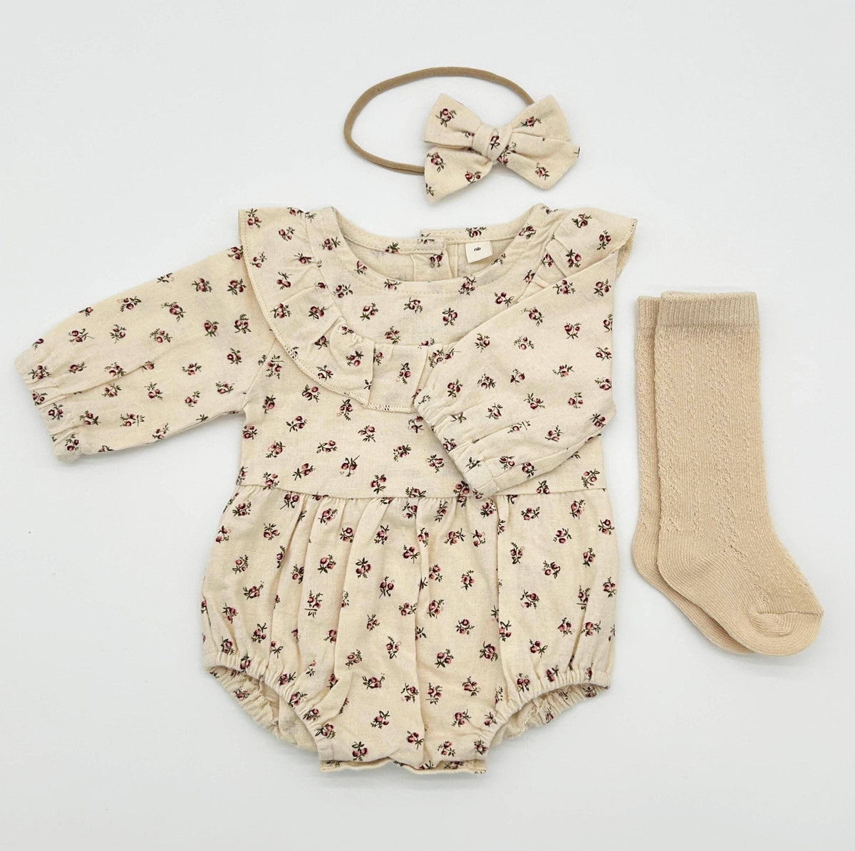 Charlotte Peppermint Romper + Matching Bow