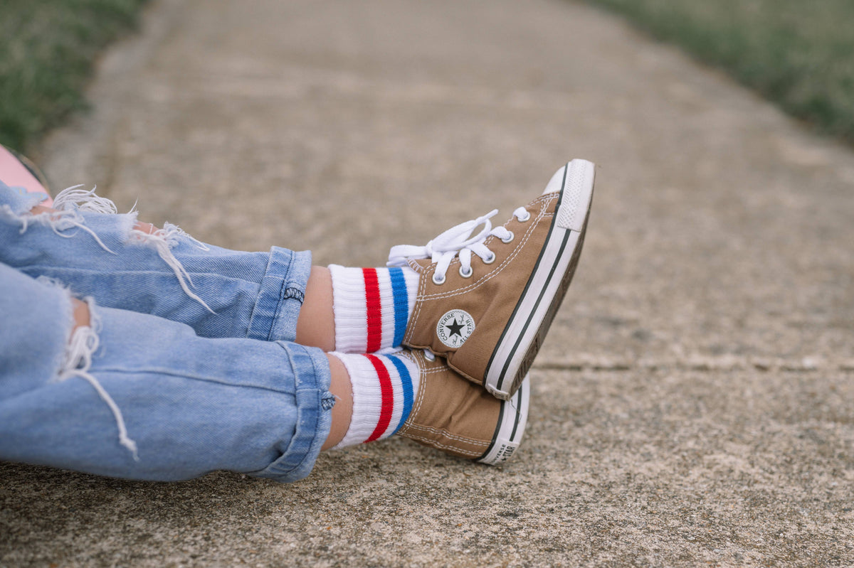 Red and Blue Stripe Washington V2 Socks