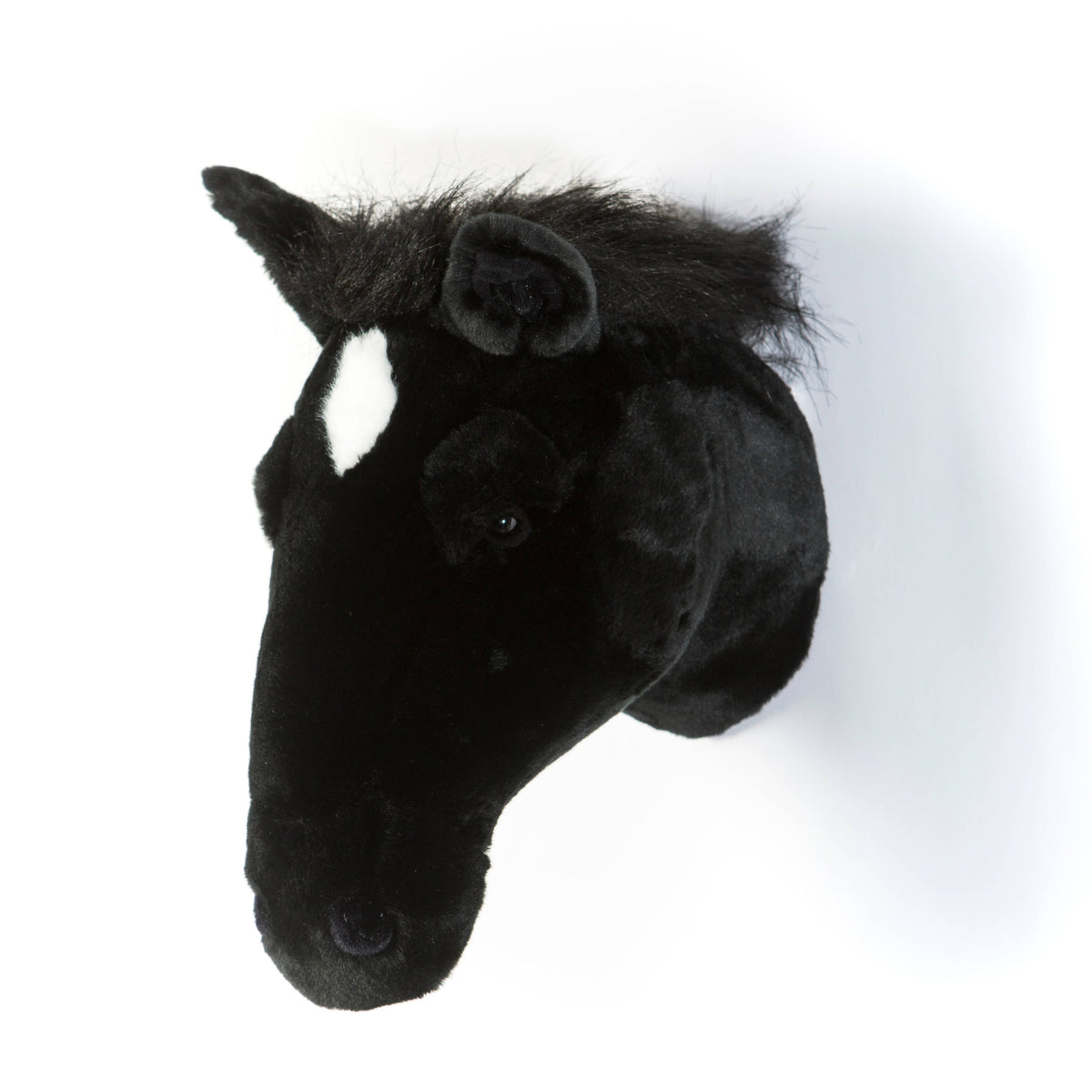 Peter the Black Horse Wall Mount Stuffed Animal Head