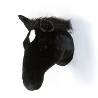 Peter the Black Horse Wall Mount Stuffed Animal Head