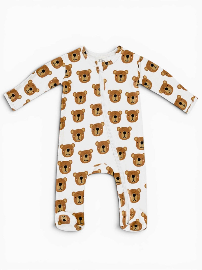 Baby Bear Organic Cotton 2-Way Zip Footie