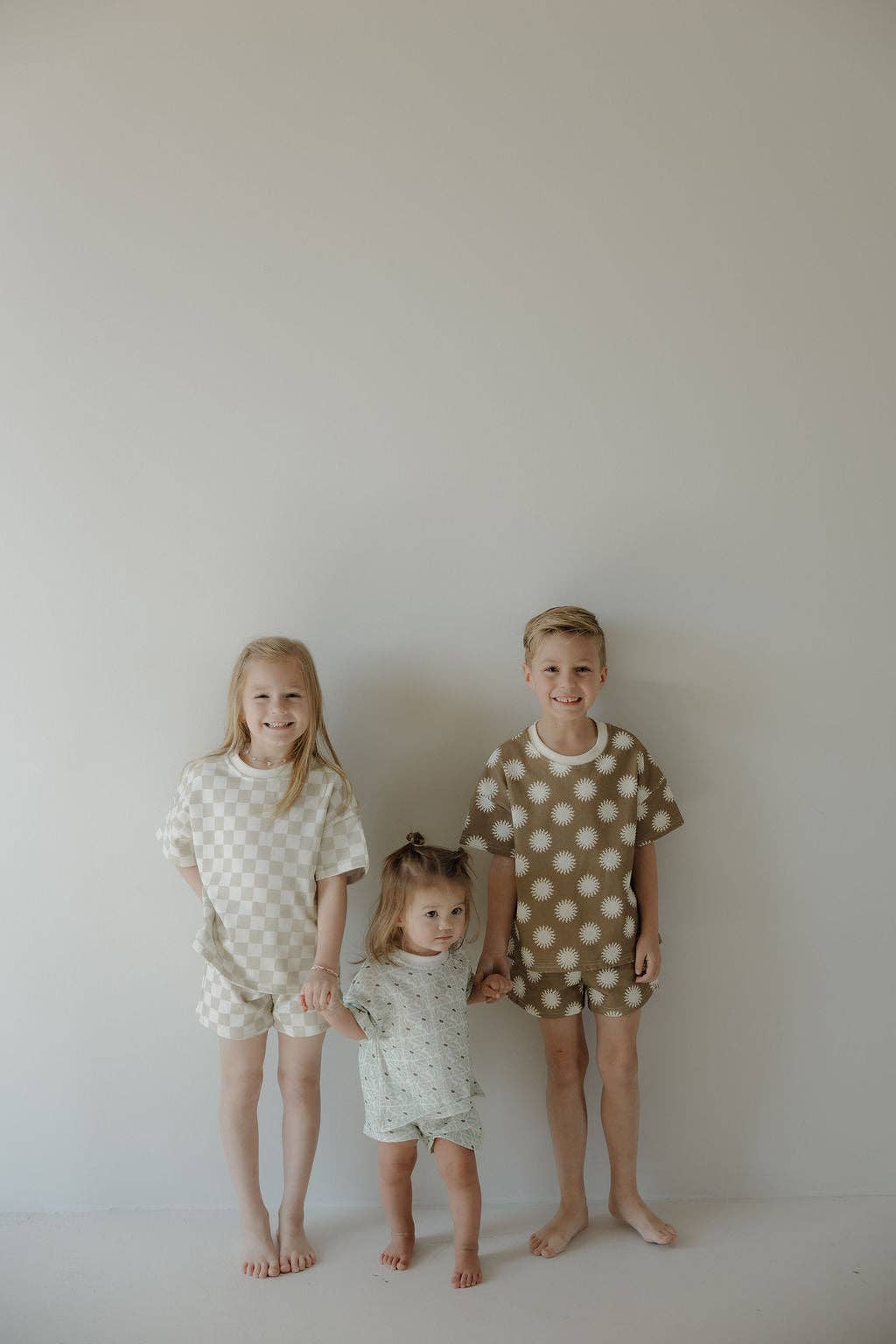 French Terry Short Set | Checkerboard